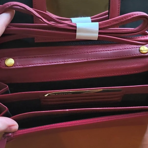 10 Items/$10 Stone Mountain Accessories Red Crossbody Bag - Picture 4 of 5